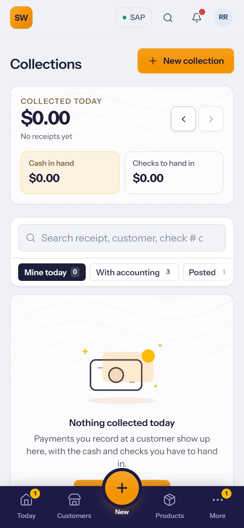 Collections: payments waiting to be posted